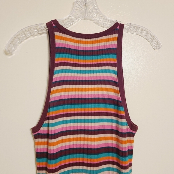 Trina Turk | Women's Sleeveless Striped Halter Neckline Midi Dress (Size Large) - Picture 10 of 13